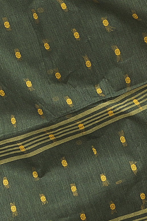 Beige Pure Cotton Alpona Tant Saree (189)